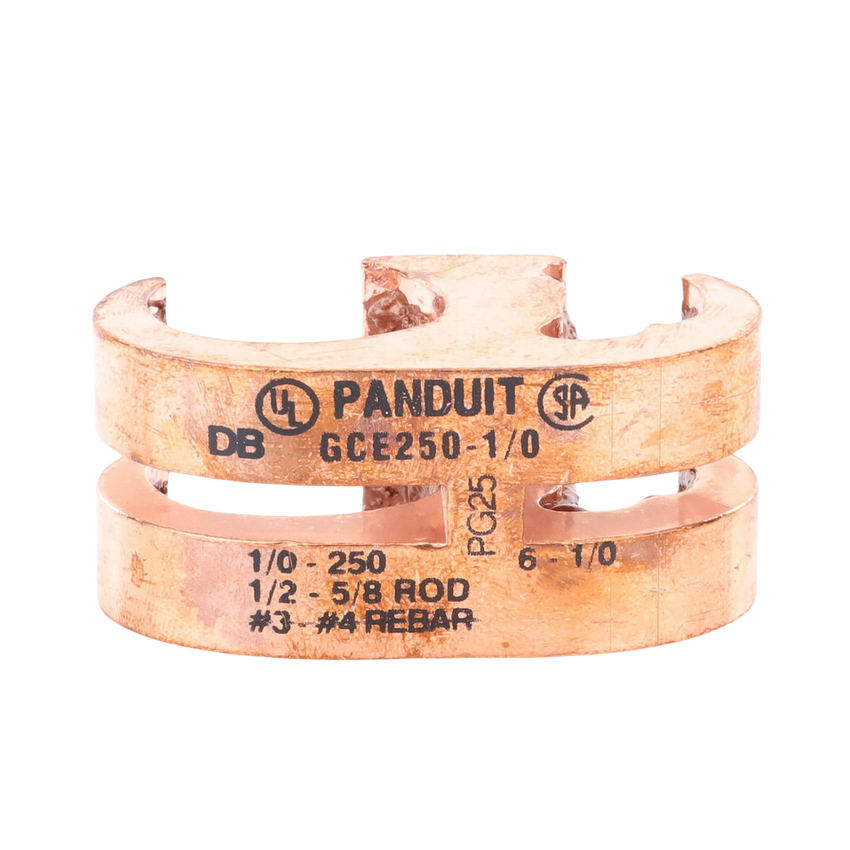 Conector de Conexión a Tierra tipo "E" para Conductor 1/0 AWG STR – 250 KCMIL MAIN y 6 AWG SOL – 1/0 AWG STR TAP
