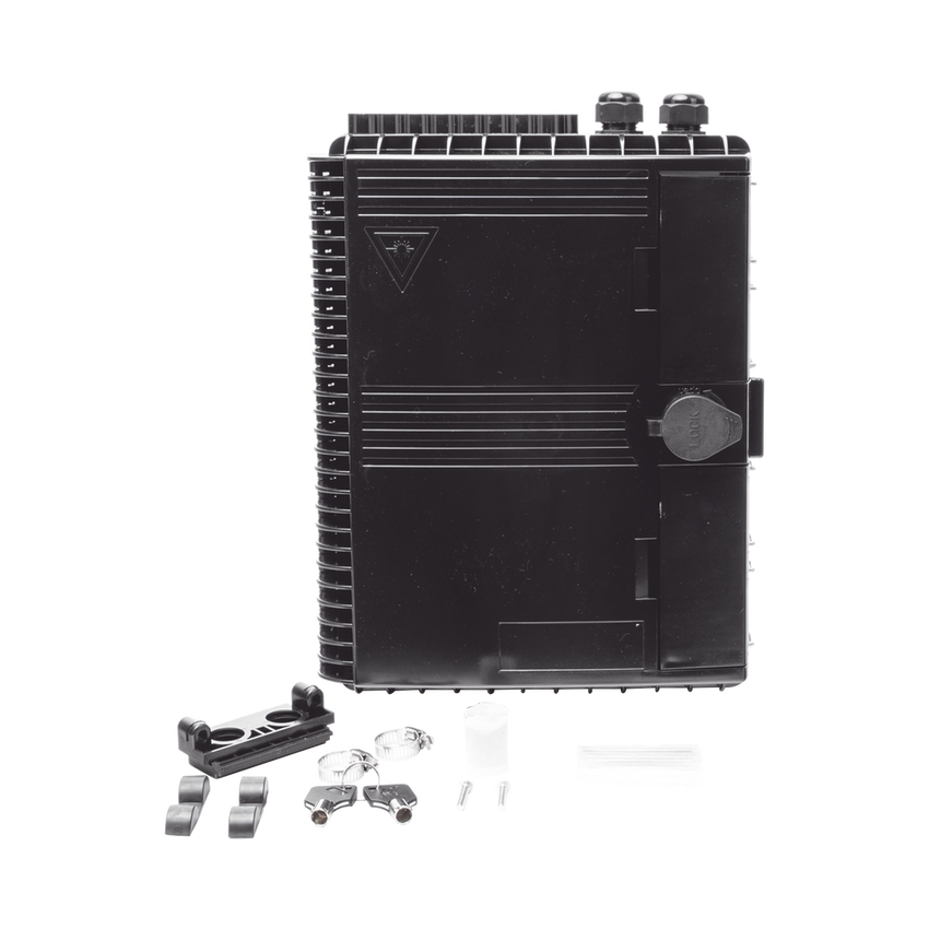 Cierre de Empalme para 24 Fusiones de Fibra Óptica, Interior/Exterior, con 16 Acopladores SC/APC y Splitter 1x16 SC/APC Incluido, IP65