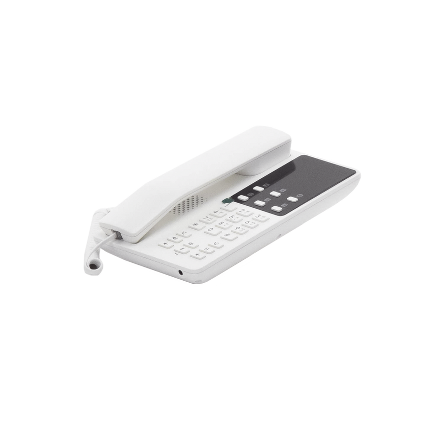 Teléfono IP Hotelero Wi-Fi, 2 líneas SIP con 2 cuentas, codec Opus, IPV4/IPV6, color blanco, con gestión en la nube GDMS