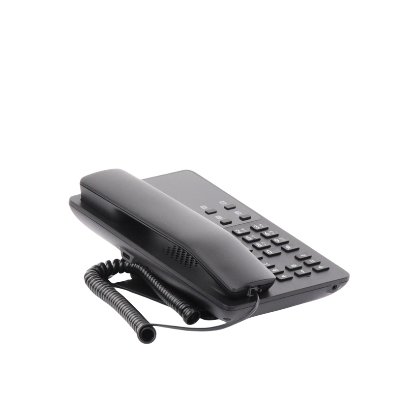 Teléfono IP Hotelero, 2 líneas SIP con 2 cuentas, codec Opus, IPV4/IPV6, color negro, con gestión en la nube GDMS