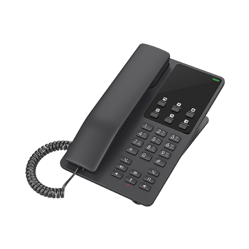 Teléfono IP Hotelero Wi-Fi, 2 líneas SIP con 2 cuentas, codec Opus, IPV4/IPV6, color negro, con gestión en la nube GDMS