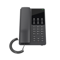 Teléfono IP Hotelero Wi-Fi, 2 líneas SIP con 2 cuentas, codec Opus, IPV4/IPV6, color negro, con gestión en la nube GDMS