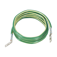 Jumper para Aterrizar Equipos, 6 AWG, con Terminal Doblada a 45 Grados, Para Conexión a Tierra y Terminal Recta Para Equipos, 3.6 m de Largo