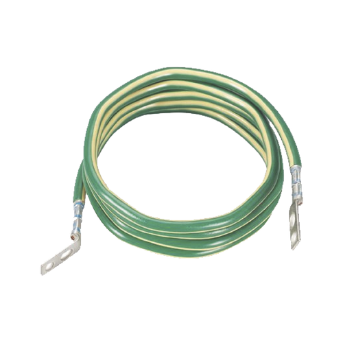 Jumper para Aterrizar Equipos, 6 AWG, con Terminal Doblada a 45 Grados, Para Conexión a Tierra y Terminal Recta Para Equipos, 1.8m de Largo