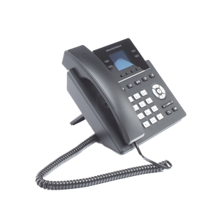 Teléfono IP Grado Operador, 4 líneas SIP con 2 cuentas, puertos Gigabit PoE, pantalla a color 2.4", codec Opus, IPV4/IPV6 con gestión en la nube GDMS