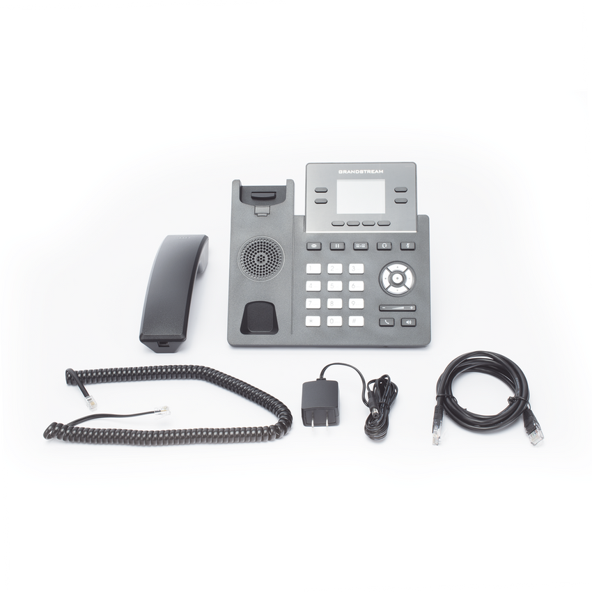 Teléfono IP Grado Operador, 4 líneas SIP con 2 cuentas, puertos Gigabit PoE, pantalla a color 2.4", codec Opus, IPV4/IPV6 con gestión en la nube GDMS