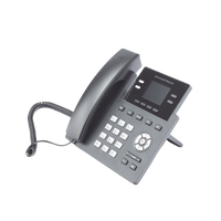 Teléfono IP Grado Operador, 4 líneas SIP con 2 cuentas, puertos Gigabit PoE, pantalla a color 2.4", codec Opus, IPV4/IPV6 con gestión en la nube GDMS