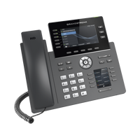 Teléfono IP Wi-Fi, Grado Operador, 6 líneas SIP con 6 cuentas, pantalla a color 4.3", puertos Gigabit, Bluetooth, PoE, codec Opus, IPV4/IPV6 con gestión en la nube GDMS