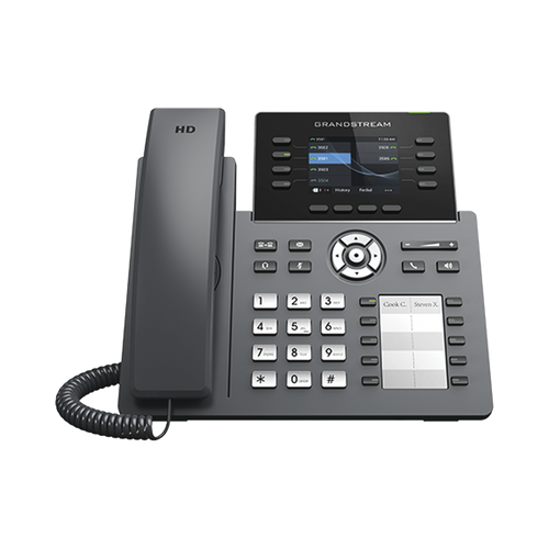 Teléfono IP Wi-Fi, Grado Operador, 8 líneas SIP con 4 cuentas, pantalla a color 2.8", puertos Gigabit, Bluetooth, PoE, codec Opus, IPV4/IPV6 con gestión en la nube GDMS