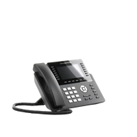 Teléfono IP Wi-Fi, Grado Operador, 14 líneas SIP con 6 cuentas, pantalla LCD  5", puertos Gigabit, Bluetooth, PoE, codec Opus, IPV4/IPV6 con gestión en la nube GDMS