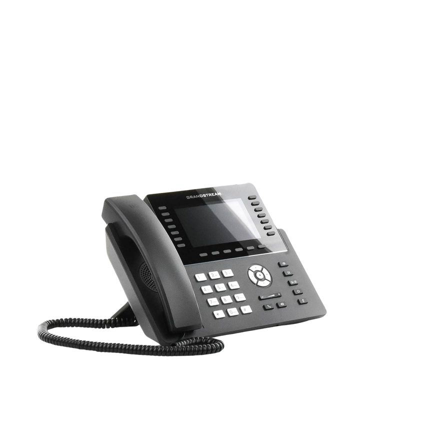 Teléfono IP Wi-Fi, Grado Operador, 14 líneas SIP con 6 cuentas, pantalla LCD  5", puertos Gigabit, Bluetooth, PoE, codec Opus, IPV4/IPV6 con gestión en la nube GDMS