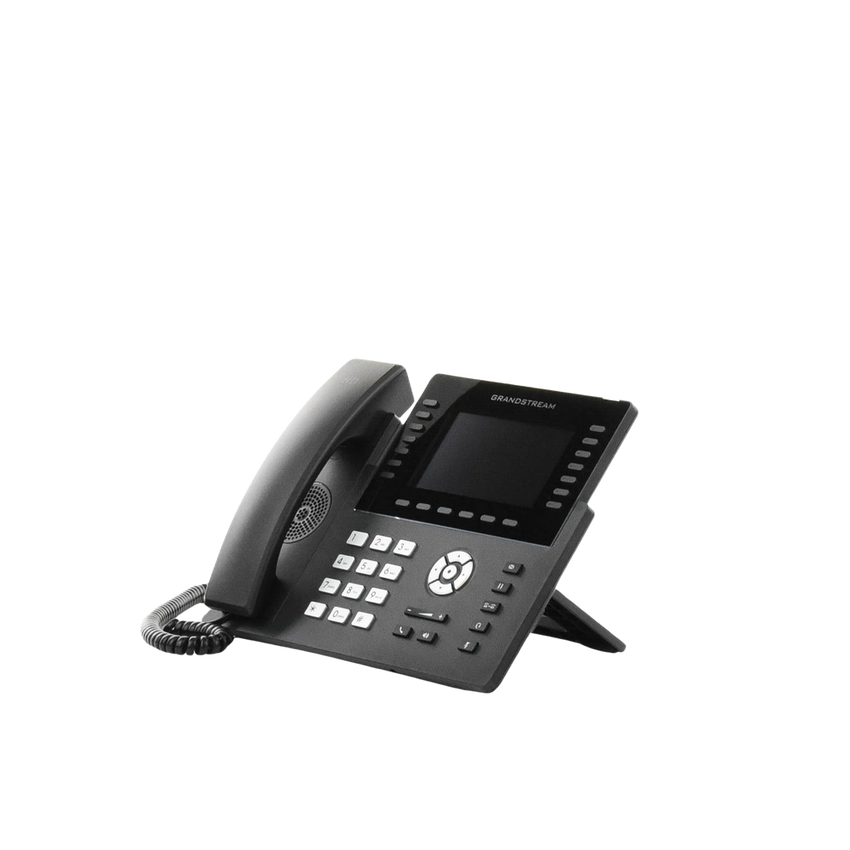 Teléfono IP Wi-Fi, Grado Operador, 14 líneas SIP con 6 cuentas, pantalla LCD  5", puertos Gigabit, Bluetooth, PoE, codec Opus, IPV4/IPV6 con gestión en la nube GDMS