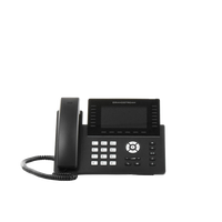 Teléfono IP Wi-Fi, Grado Operador, 14 líneas SIP con 6 cuentas, pantalla LCD  5", puertos Gigabit, Bluetooth, PoE, codec Opus, IPV4/IPV6 con gestión en la nube GDMS
