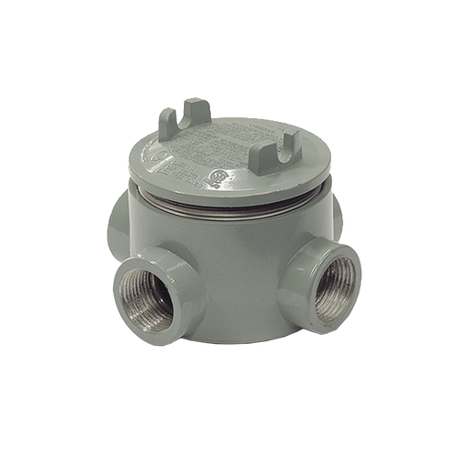 Caja  para áreas peligrosas con Tapa / Tipo GRX de 1/2" (13 mm) / Con 4 salidas.