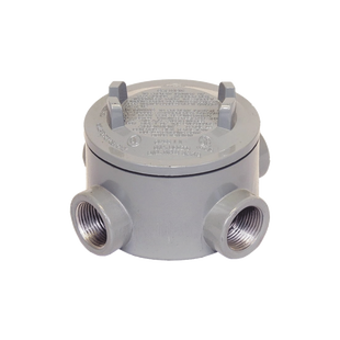 Caja para Áreas Peligrosas con Tapa Tipo GRX de 1" (25.4 mm) / Con 4 salidas.