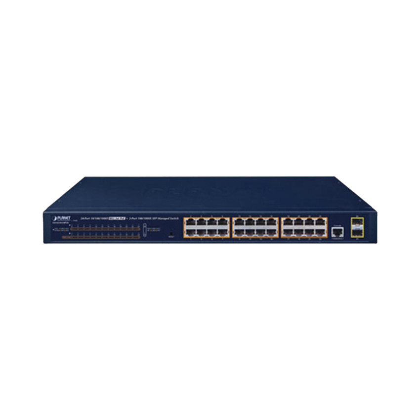 Switch PoE Administrable Capa 2 / 24 Puertos10/100/1000BASE-T / 2 SFP 100/1000BASE-X / POE 802.3af/at