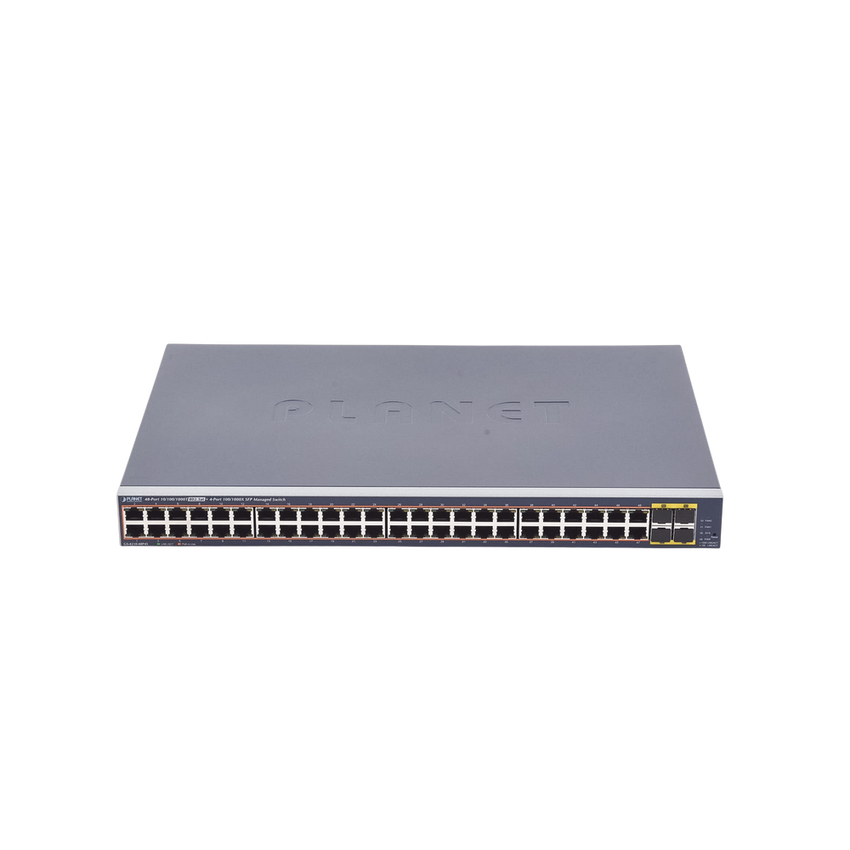 Switch Administrable de 48-Puertos 10/100/1000T 802.3at PoE + 4-Puertos 100/1000BASE-X SFP / 440W