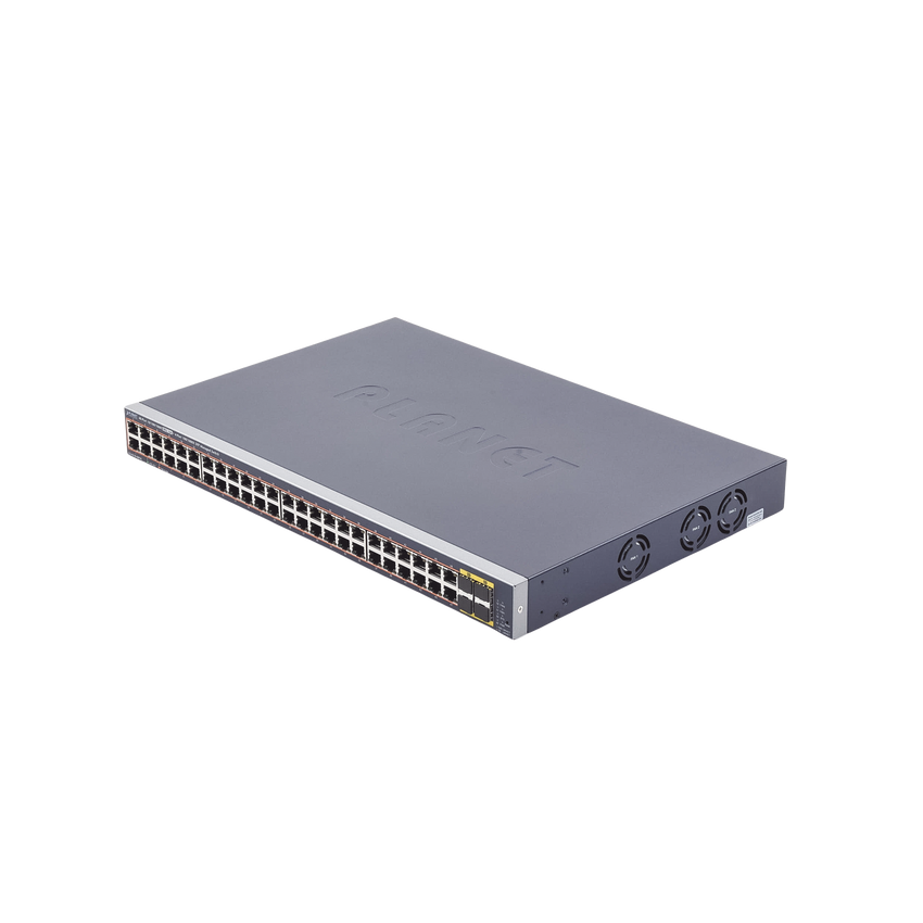 Switch Administrable de 48-Puertos 10/100/1000T 802.3at PoE + 4-Puertos 100/1000BASE-X SFP / 440W