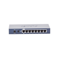Switch Administrable de Escritorio de 8 Puertos Gigabit/ 2 Puertos SFP / 20 Gbps Switching / PoE In 802.3af/at / Dual Power DC + PoE / VLAN Q-in-Q / IPv6/IPv4/  Administración Remota con CloudNMS