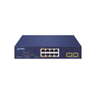 Switch PoE No Administrable de Escritorio, 2 Puertos Gigabit 802.3bt, 4 Puertos Gigabit 802.3at, 2 Puertos 10/100/1000, 2 Puertos SFP Gigabit.