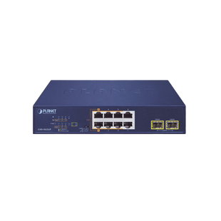 Switch PoE No Administrable de Escritorio, 2 Puertos Gigabit 802.3bt, 4 Puertos Gigabit 802.3at, 2 Puertos 10/100/1000, 2 Puertos SFP Gigabit.