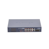 Switch No Administrable 8 Puertos Gigabit con Modo Extender a 250 m,  2 Puertos Uplink 10/100/1000 Mbps, 2 Puertos SFP