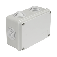 Caja Estanca de PVC Para Derivación y Conexión, 6 Entradas, Tapa Atornillada, 120x80x50 mm (Área interna), Uso Exterior IP55, Material que no Propaga el Fuego y Libre de Hálogenos