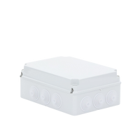 Caja Estanca de PVC Para Derivación y Conexión, 12 Entradas, Tapa Atornillada, 300x220x120 mm  (Área interna), Uso Exterior IP55, Material que no Propaga el Fuego y Libre de Hálogenos