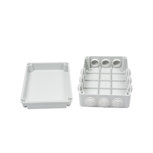 Caja Estanca de PVC Para Derivación y Conexión, 12 Entradas, Tapa Atornillada, 300x220x120 mm  (Área interna), Uso Exterior IP55, Material que no Propaga el Fuego y Libre de Hálogenos