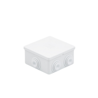 Caja Estanca de PVC Para Derivación y Conexión, 10 Entradas, Tapa con Tornillo de 1/4" de Vuelta, 150x110x70 mm (Área interna), Uso Exterior IP55, Material que no Propaga el Fuego y Libre de Hálogenos