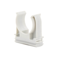 Soporte de presión (Abrazadera), PVC Auto-extinguible, abierto para tubería de 25 mm