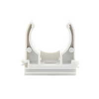 Soporte de presión (Abrazadera), PVC Auto-extinguible, abierto para tubería de 25 mm