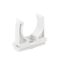 Soporte de presión (Abrazadera), PVC Auto-extinguible, abierto para tubería de 32 mm