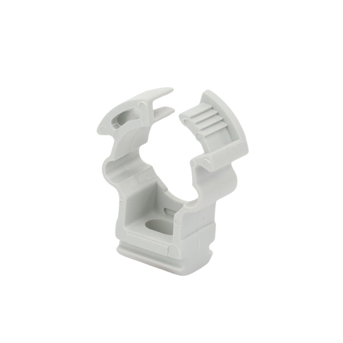 Soporte de collar (Abrazadera), PVC Auto-extinguible, cerrado para tubería de 16 mm