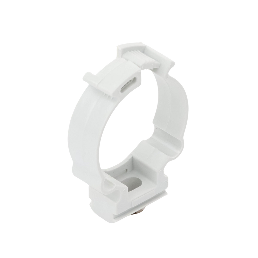 Soporte de collar (Abrazadera), PVC Auto-extinguible, cerrado para tubería de 32 mm