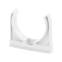 Soporte de presión (Abrazadera), PVC Auto-extinguible, abierto para tubería de 50 mm