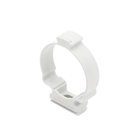 Soporte de collar (Abrazadera), PVC Auto-extinguible, cerrado para tubería de 40 mm