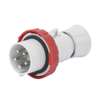 CLAVIJA MÓVIL RECTA HP - IP66/IP67/IP68/IP69 - 3P+N+T 16A 380-415V 50/60HZ - ROJO - 6H - CONEXIONADO DE TORNILLO