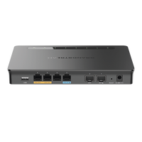 Router Gigabit VPN / Balanceador de cargas / 30,000 sesiones NAT /  4 puertos 10/100/1000 Mbps + 2 puertos SFP (WAN/LAN) / 1 puerto entrada PoE(af/at) / 2 puertos salida PoE (af/at) / Compatible con GWN Cloud.