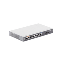 Router Gigabit VPN / Balanceador de cargas / 60,000 sesiones NAT /  9 puertos 10/100/1000 Mbps + 2 puertos SFP (WAN/LAN) / 1 puerto entrada PoE(af/at) / 2 puertos salida PoE (af/at) / Compatible con GWN Cloud.