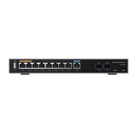 Router Gigabit VPN / Balanceador de cargas / 60,000 sesiones NAT /  9 puertos 10/100/1000 Mbps + 2 puertos SFP (WAN/LAN) / 1 puerto entrada PoE(af/at) / 2 puertos salida PoE (af/at) / Compatible con GWN Cloud.