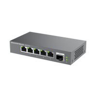 Switches de red Multi-Gigabit de 2.5G No Administrable / 5 Puertos RJ45 de 100/1000/2500Mbps / 1 puerto de fibra SFP+