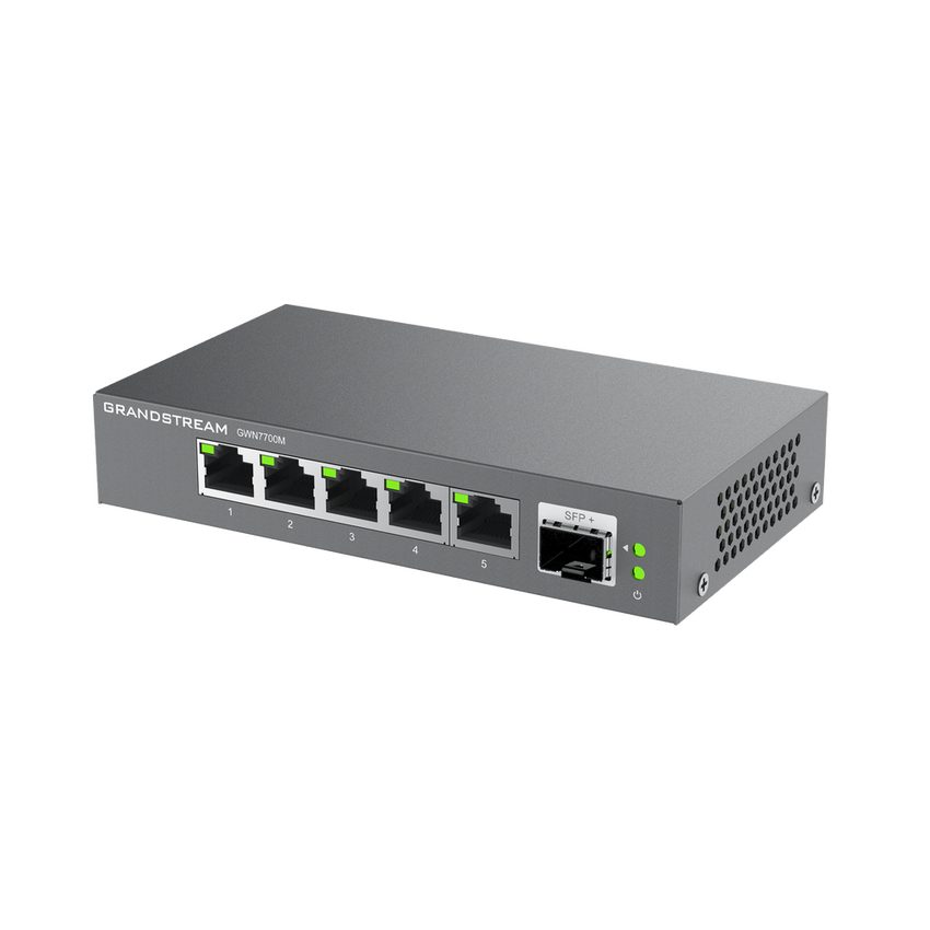 Switches de red Multi-Gigabit de 2.5G No Administrable / 5 Puertos RJ45 de 100/1000/2500Mbps / 1 puerto de fibra SFP+