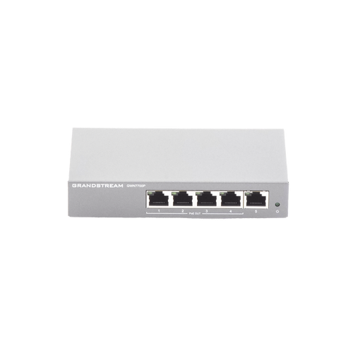 Switch PoE+ Gigabit No Administrable / 5 puertos 10/100/1000 Mbps / 4 puertos PoE+ / hasta 60W
