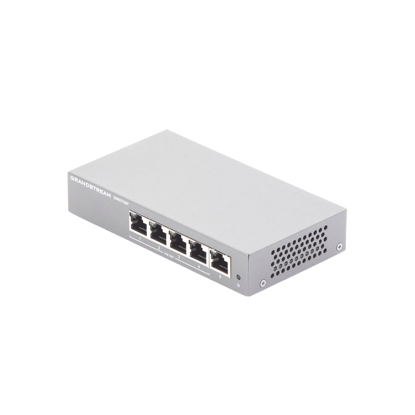 Switch PoE+ Gigabit No Administrable / 5 puertos 10/100/1000 Mbps / 4 puertos PoE+ / hasta 60W