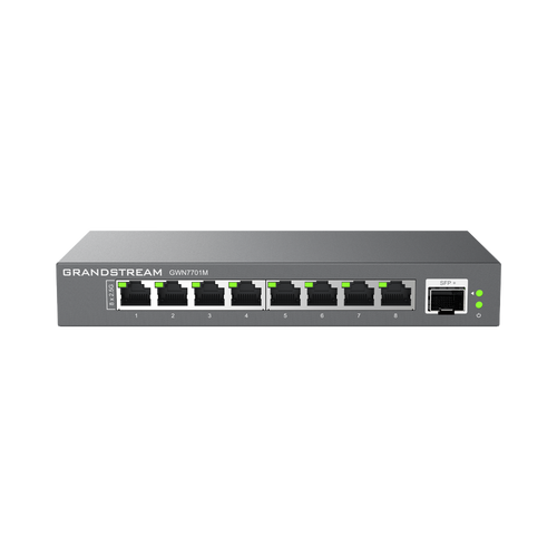Switches de red Multi-Gigabit de 2.5G No Administrable / 8 Puertos RJ45 de 100/1000/2500Mbps / 1 puerto de fibra SFP+