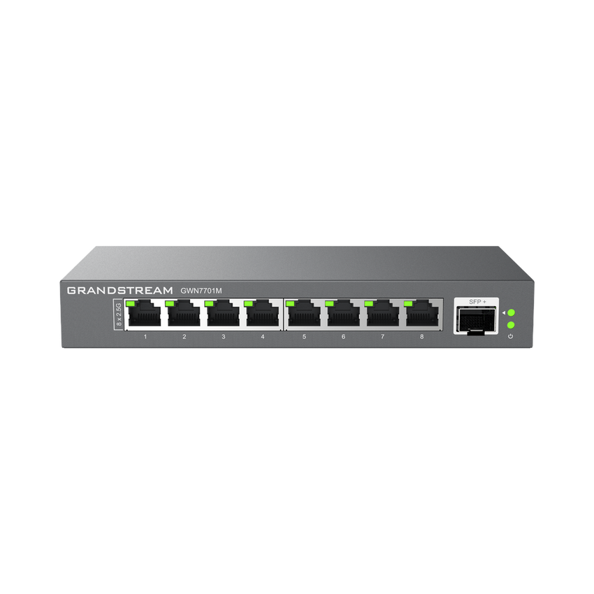 Switches de red Multi-Gigabit de 2.5G No Administrable / 8 Puertos RJ45 de 100/1000/2500Mbps / 1 puerto de fibra SFP+