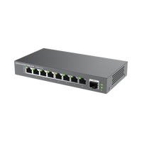 Switches de red Multi-Gigabit de 2.5G No Administrable / 8 Puertos RJ45 de 100/1000/2500Mbps / 1 puerto de fibra SFP+