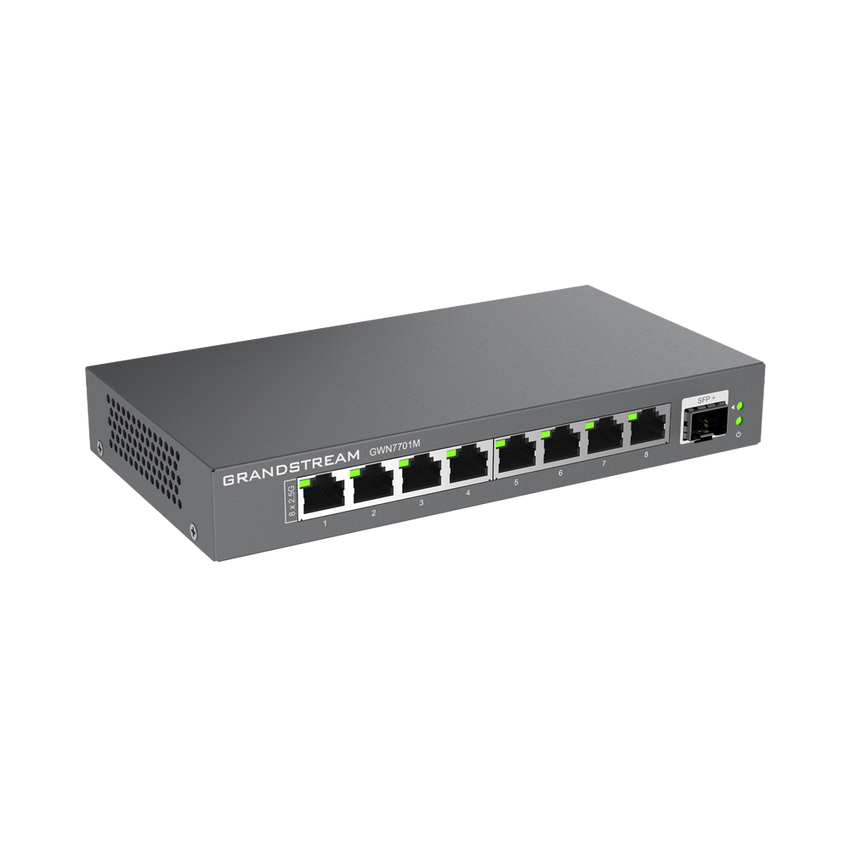 Switches de red Multi-Gigabit de 2.5G No Administrable / 8 Puertos RJ45 de 100/1000/2500Mbps / 1 puerto de fibra SFP+