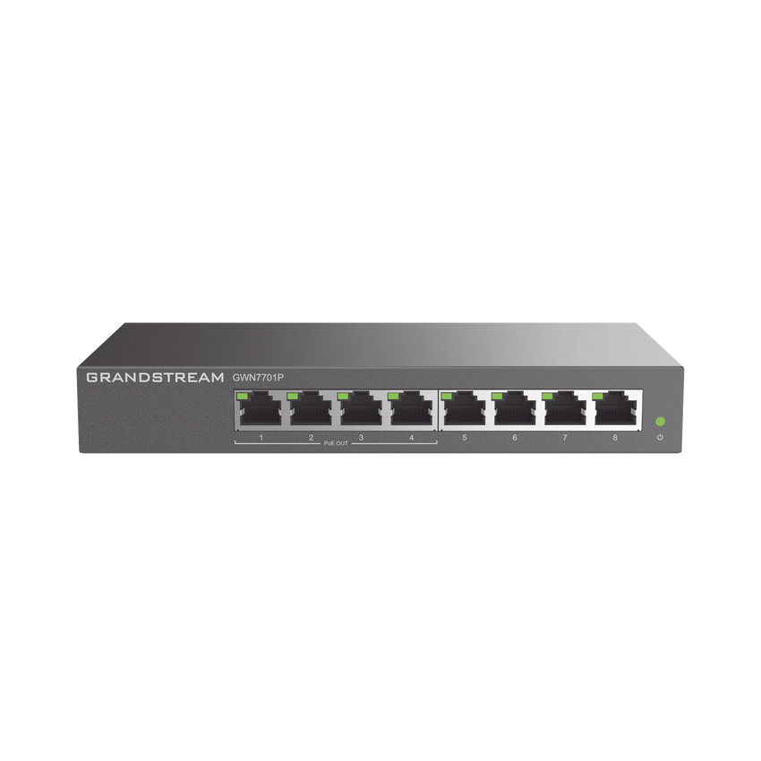 Switch PoE+ Gigabit No Administrable / 8 puertos 10/100/1000 Mbps / 4 puertos PoE+ /  hasta 60W